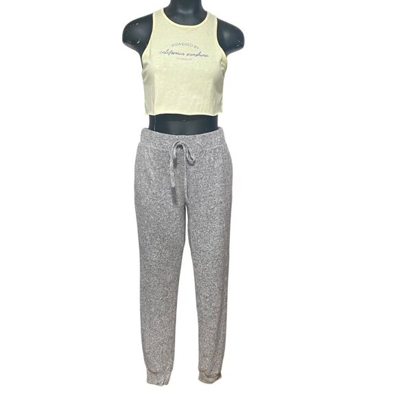 Wandering Dreams Gray Soft Knit Lounge Wear Joggers Size Medium - Picture 2 of 8